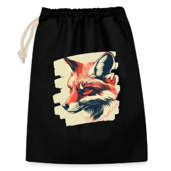 Renard - Sac cadeau 30 x 45 cm - noir - Devant