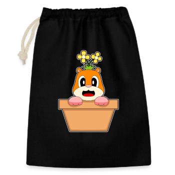 Hamster Flower - Gift Bag 30 x 45 cm - black - Front