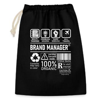 Brand Manager résolution de problèmes multitâches - Sac cadeau 30 x 45 cm - noir - Devant