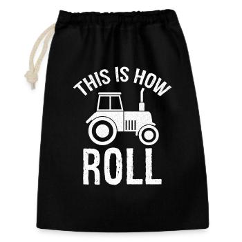 c'est comme ça que ça roule - Sac cadeau 30 x 45 cm - noir - Devant