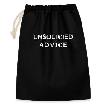 Unsolicited Advice - Gift Bag 30 x 45 cm - black - Front