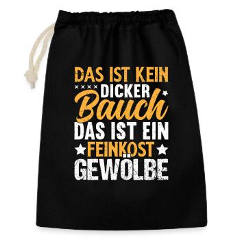Dicton humoristique sur le ventre - Sac cadeau 30 x 45 cm - noir - Devant