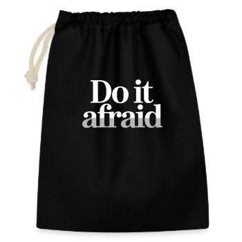 Fais-le Peur Courage Développement Motivation - Sac cadeau 30 x 45 cm - noir - Devant