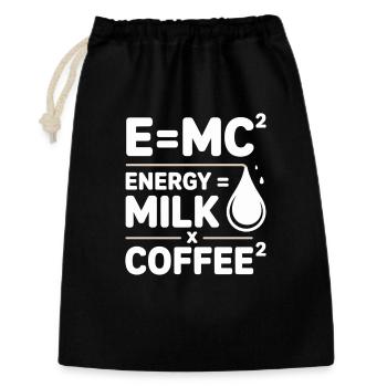 E=MC2 Physik Spruch Koffein Nerd Energie Kaffee - Geschenkbeutel aus Baumwolle (30 x 45 cm) - Schwarz - Vorne