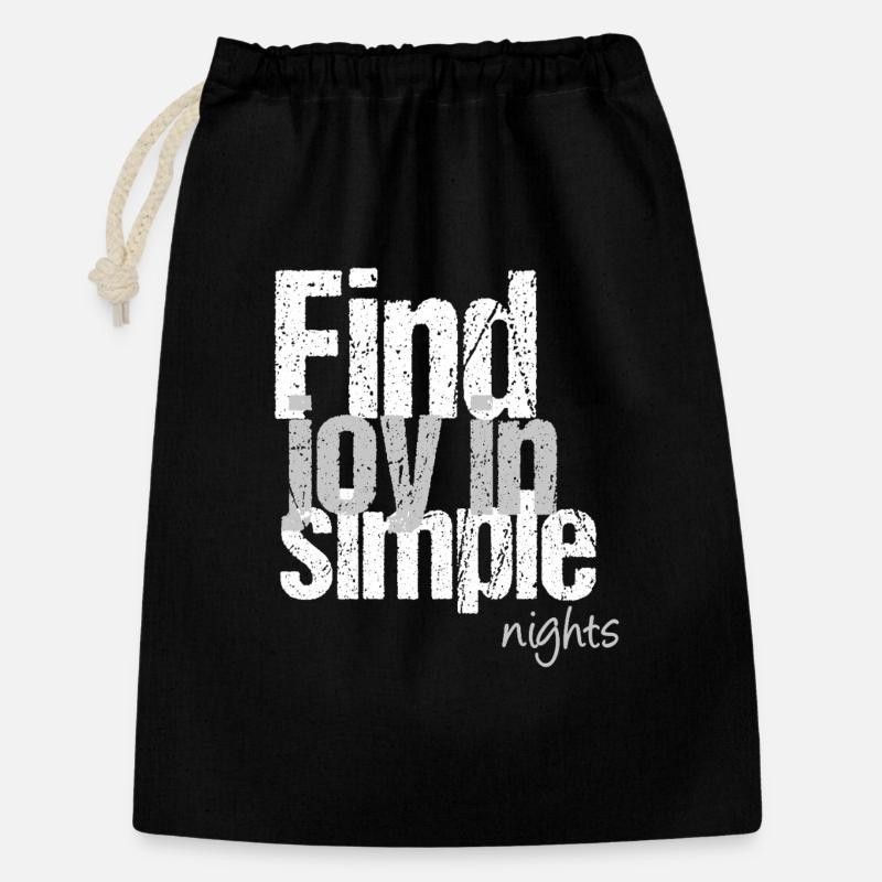Finding joy in quiet nights - Gift Bag 30 x 45 cm - black