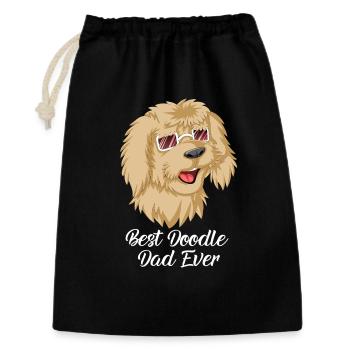 Golden Doodle Papa Hund mit Sonnenbrille - Geschenkbeutel aus Baumwolle (30 x 45 cm) - Schwarz - Vorne