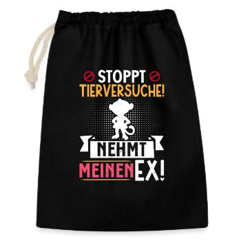 Animal welfare STOP ANIMAL TESTING TAKE MY EX - Gift Bag 30 x 45 cm - black - Front
