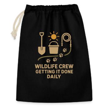 Zookeeper Animal Care Worker Zoo Angestellter - Geschenkbeutel aus Baumwolle (30 x 45 cm) - Schwarz - Vorne