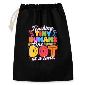 Braille teacher Braille - Gift Bag 30 x 45 cm - black - Front