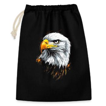 Aigle Pygargue à tête blanche Aigle royal Pygargue à queue blanche - Sac cadeau 30 x 45 cm - noir - Devant
