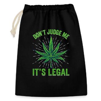 Légalisation Feuille de Cannabis Illustration - Sac cadeau 30 x 45 cm - noir - Devant