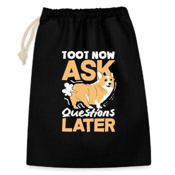 Public Fart Funny Inappropriate - Gift Bag 30 x 45 cm - black - Front
