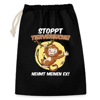 Animal welfare STOP ANIMAL TESTING TAKE MY EX - Gift Bag 30 x 45 cm - black - Front