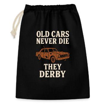 Demolition Derby Fan Pit Crew Crash Driver Fair - Geschenkbeutel aus Baumwolle (30 x 45 cm) - Schwarz - Vorne