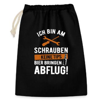 Je baise, pas de pourboire, apporte de la bière - Sac cadeau 30 x 45 cm - noir - Devant