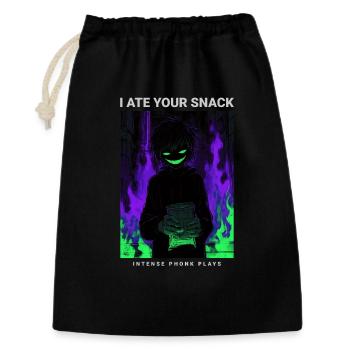 Vaporwave Phonk Anime Horror Snack Creepy Grin - Gift Bag 30 x 45 cm - black - Front