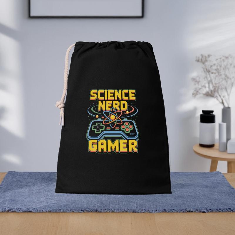 Science Nerd Gamer Atom Controller Wissenschaft Sac cadeau 30 x 45 cm