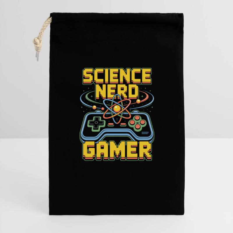Science Nerd Gamer Atom Controller Wissenschaft Sac cadeau 30 x 45 cm