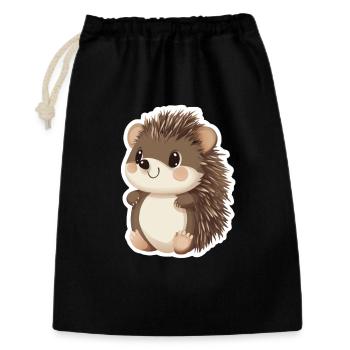 Hedgehog - Gift Bag 30 x 45 cm - black - Front