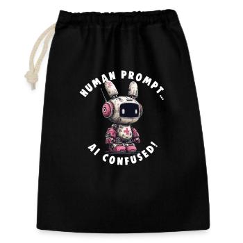 IA CONFUSE Nerds Promt Ingénieur - Sac cadeau 30 x 45 cm - noir - Devant
