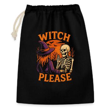 Sorcière s’il vous plaît Halloween Costume Party Dire - Sac cadeau 30 x 45 cm - noir - Devant