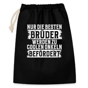 Les meilleurs frères sont promus oncles - Sac cadeau 30 x 45 cm - noir - Devant