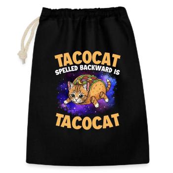 Tacocat rückwärts geschrieben ist Tacocat - Geschenkbeutel aus Baumwolle (30 x 45 cm) - Schwarz - Vorne