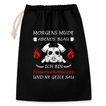 Firefighter Fire Brigade Comrade Ffw Funny - Gift Bag 30 x 45 cm - black - Front