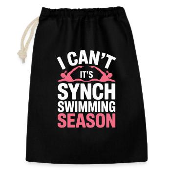 Synchronschwimmen Kunstschwimmen Wassersport - Geschenkbeutel aus Baumwolle (30 x 45 cm) - Schwarz - Vorne