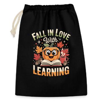 Fall In Love With Teaching Fall Teacher - Gift Bag 30 x 45 cm - black - Front