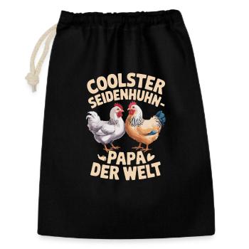 Coolest silky chicken dad in the world - Gift Bag 30 x 45 cm - black - Front