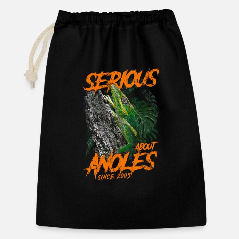 Serious About Cuban Knight Anoles Since 2005 - Gift Bag 30 x 45 cm - black