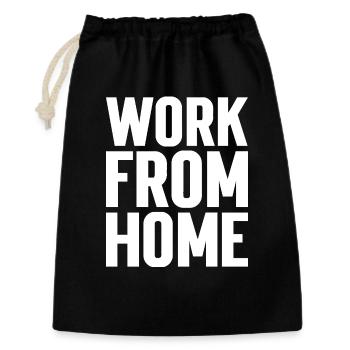 Travail À Domicile Motivant Tee - Sac cadeau 30 x 45 cm - noir - Devant