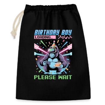 Birthday Gamer VR - Geschenkbeutel aus Baumwolle (30 x 45 cm) - Schwarz - Vorne