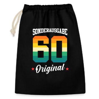 60 Birthday - Gift Bag 30 x 45 cm - black - Front