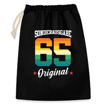 65 Birthday - Gift Bag 30 x 45 cm - black - Front