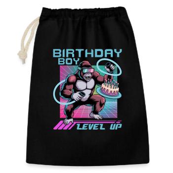 Birthday Gamer VR - Geschenkbeutel aus Baumwolle (30 x 45 cm) - Schwarz - Vorne