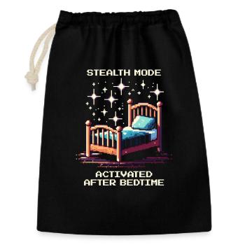Stealth mode: after bedtime | Parents - Gift Bag 30 x 45 cm - black - Front