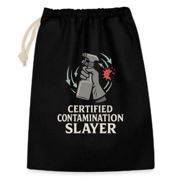 Environnement contrôlé par un technicien en salle blanche - Sac cadeau 30 x 45 cm - noir - Devant