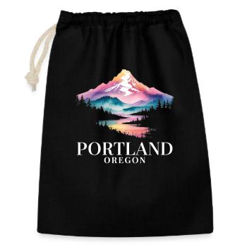 Portland Oregon Mountain Sunset Scenic View - Gift Bag 30 x 45 cm - black - Front