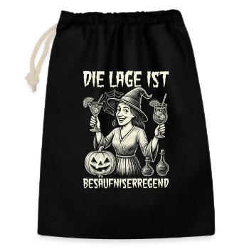 Die Lage ist Besäufniserregend - Geschenkbeutel aus Baumwolle (30 x 45 cm) - Schwarz - Vorne