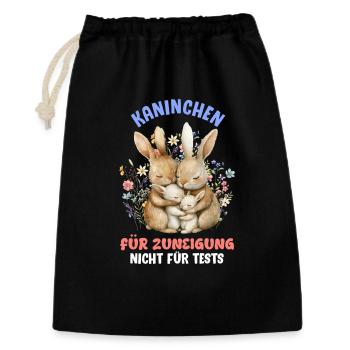 Animal welfare RABBITS FOR ADDICTION NOT FOR TESTING - Gift Bag 30 x 45 cm - black - Front