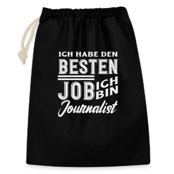 Meilleur emploi : Journaliste d’investigation - Sac cadeau 30 x 45 cm - noir - Devant