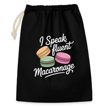 Macaron French Desserts - Gift Bag 30 x 45 cm - black - Front