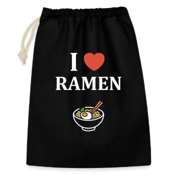 J'aime Ramen Bol - Sac cadeau 30 x 45 cm - noir - Devant