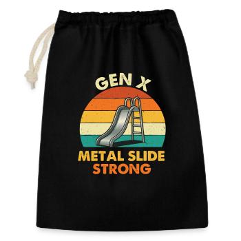 Gen X Métal Slide Fort Feral Enfance Citation - Sac cadeau 30 x 45 cm - noir - Devant