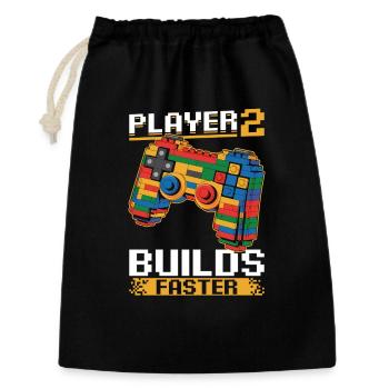 Building Blocks Gamer Gaming Brick Builder - Gift Bag 30 x 45 cm - black - Front