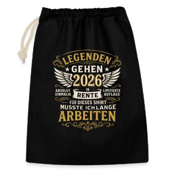 Les légendes prendront leur retraite en 2026 De longs travaux - Sac cadeau 30 x 45 cm - noir - Devant