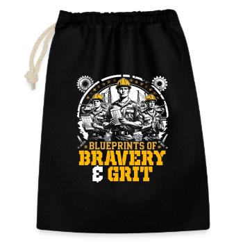 Mécanique militaire Bravoure et courage - Sac cadeau 30 x 45 cm - noir - Devant