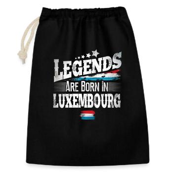 Luxemburg Geburtstag - Geschenkbeutel aus Baumwolle (30 x 45 cm) - Schwarz - Vorne
